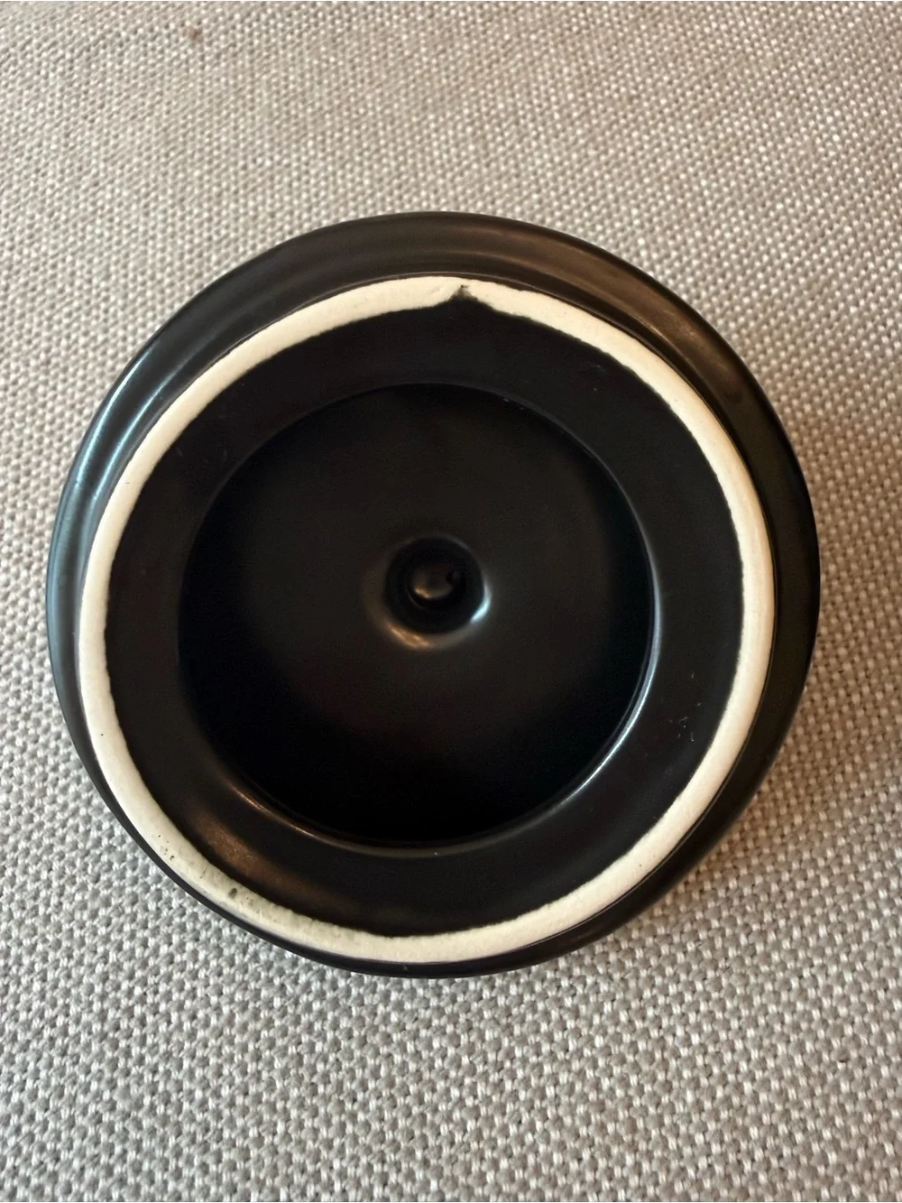 Rae Dunn Black Ceramic 'THINGS' Storage Jar with Lid, Canister